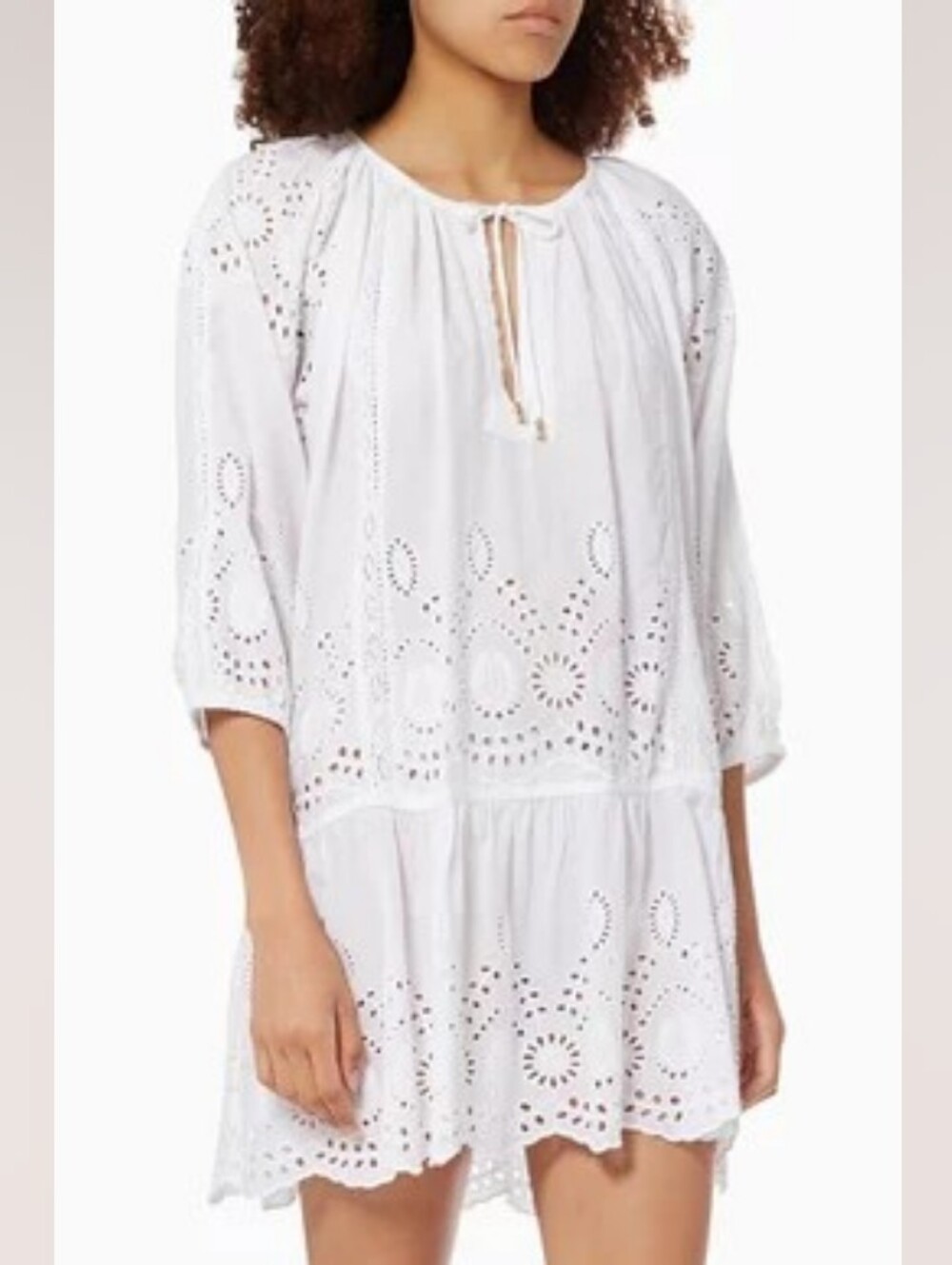 Melissa Odabash Ashley Eyelet Cover-up Mini Dress